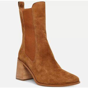 Steve Madden Brown Suede Leather Argent Chelsea Boots